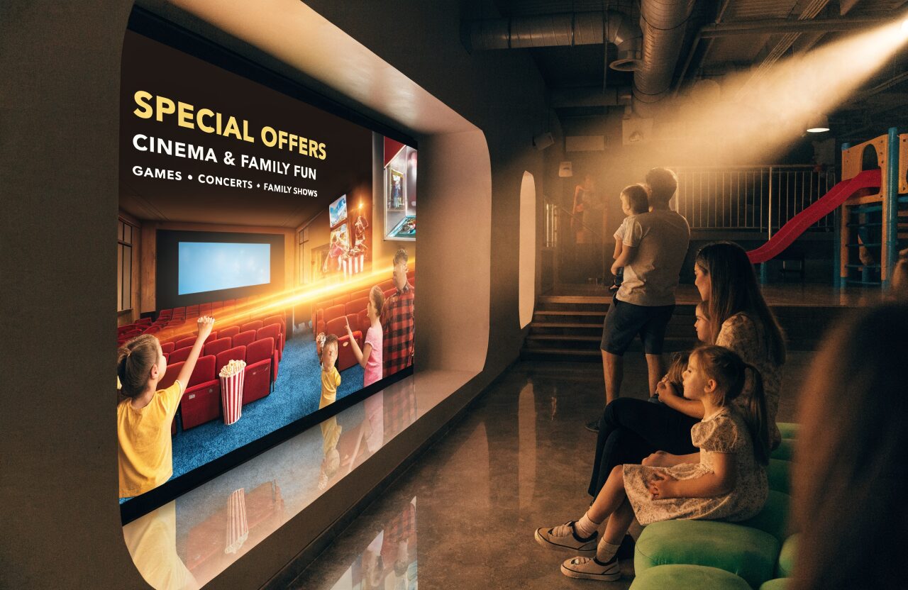 Screen advertising for cinemas and family entertainment